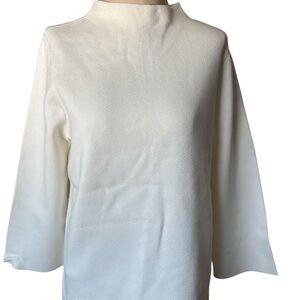 Chico's Ivory Mock Neck Sweater